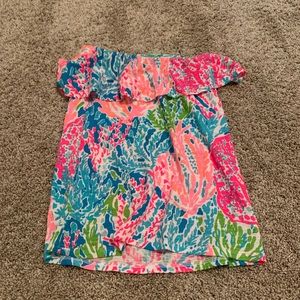 Iilly Pulitzer strapless top